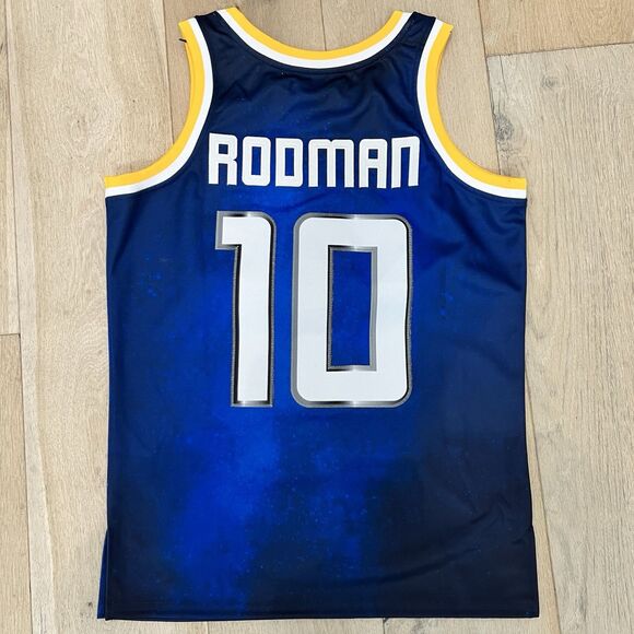 Headgear Classics Dennis Rodman Alternate High School Basketball Jersey Sz XS - Picture 7 of 9